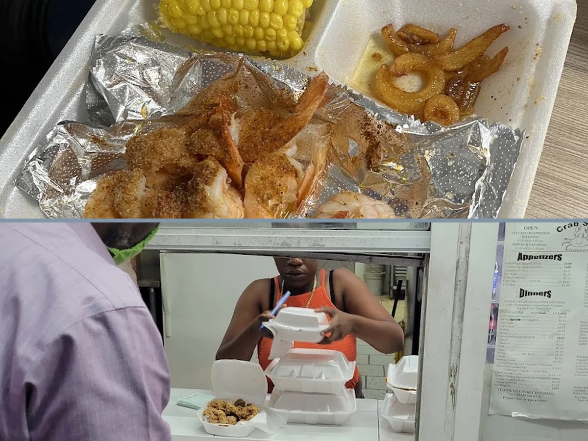 Walk-up seafood counter with simple takeout service.